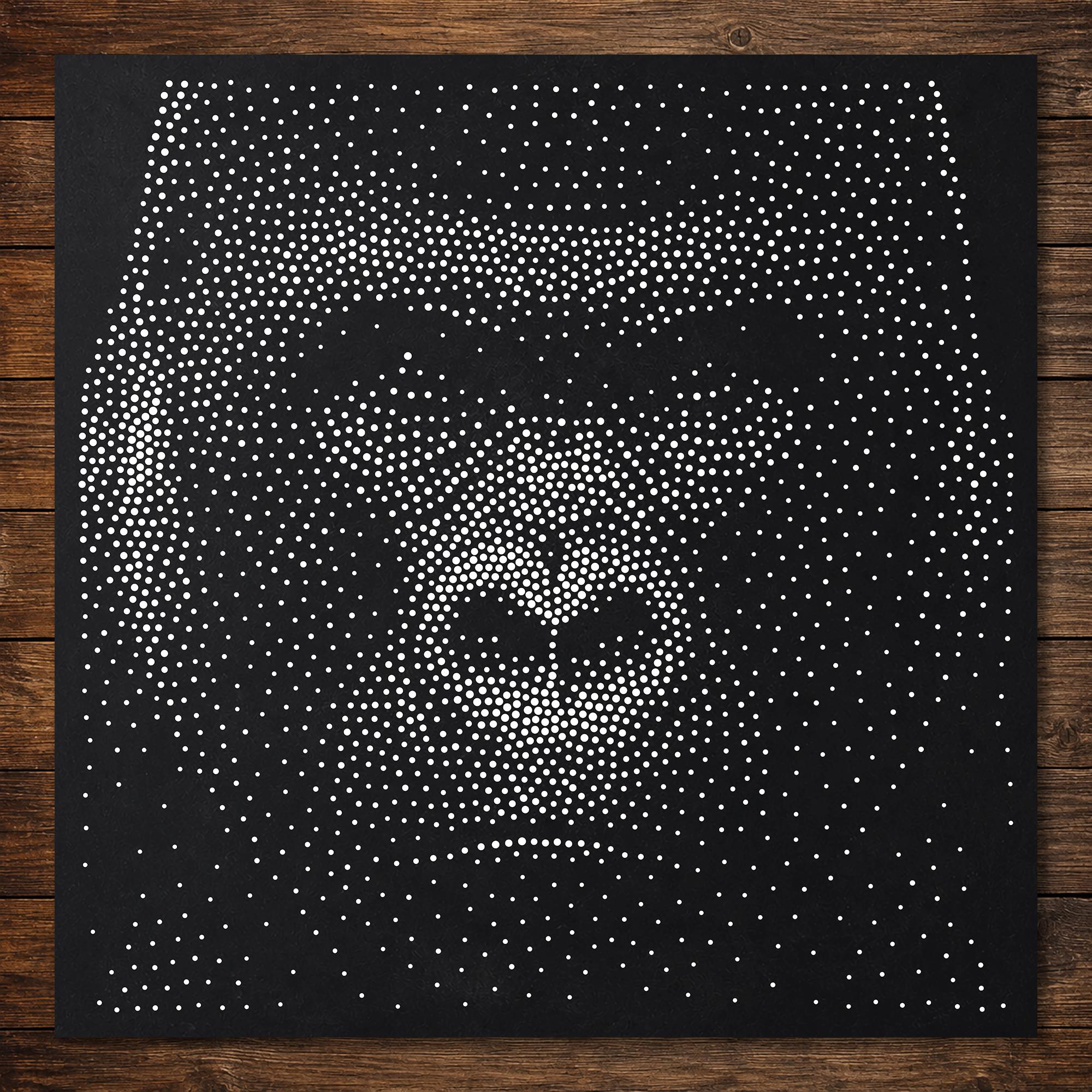 Gorilla Face Stencil | Realistic & Highly Detailed DIY Mylar Wall Art, Stipple Art Crafts (Large - 300mm / 12" approx)
