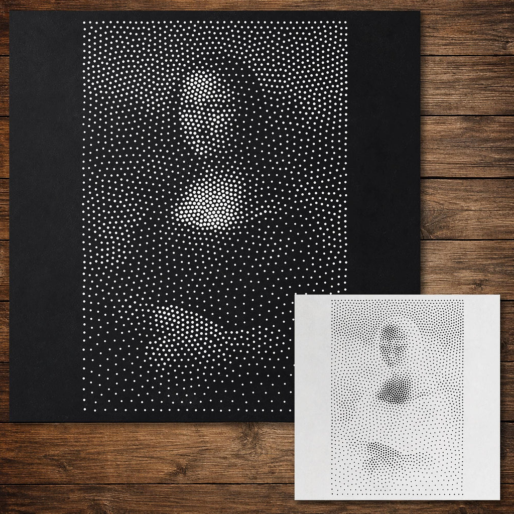 Mona Lisa Stencil | Realistic & Highly Detailed DIY Mylar Wall Art, Stipple Art Crafts (Large - 300mm / 12" approx)