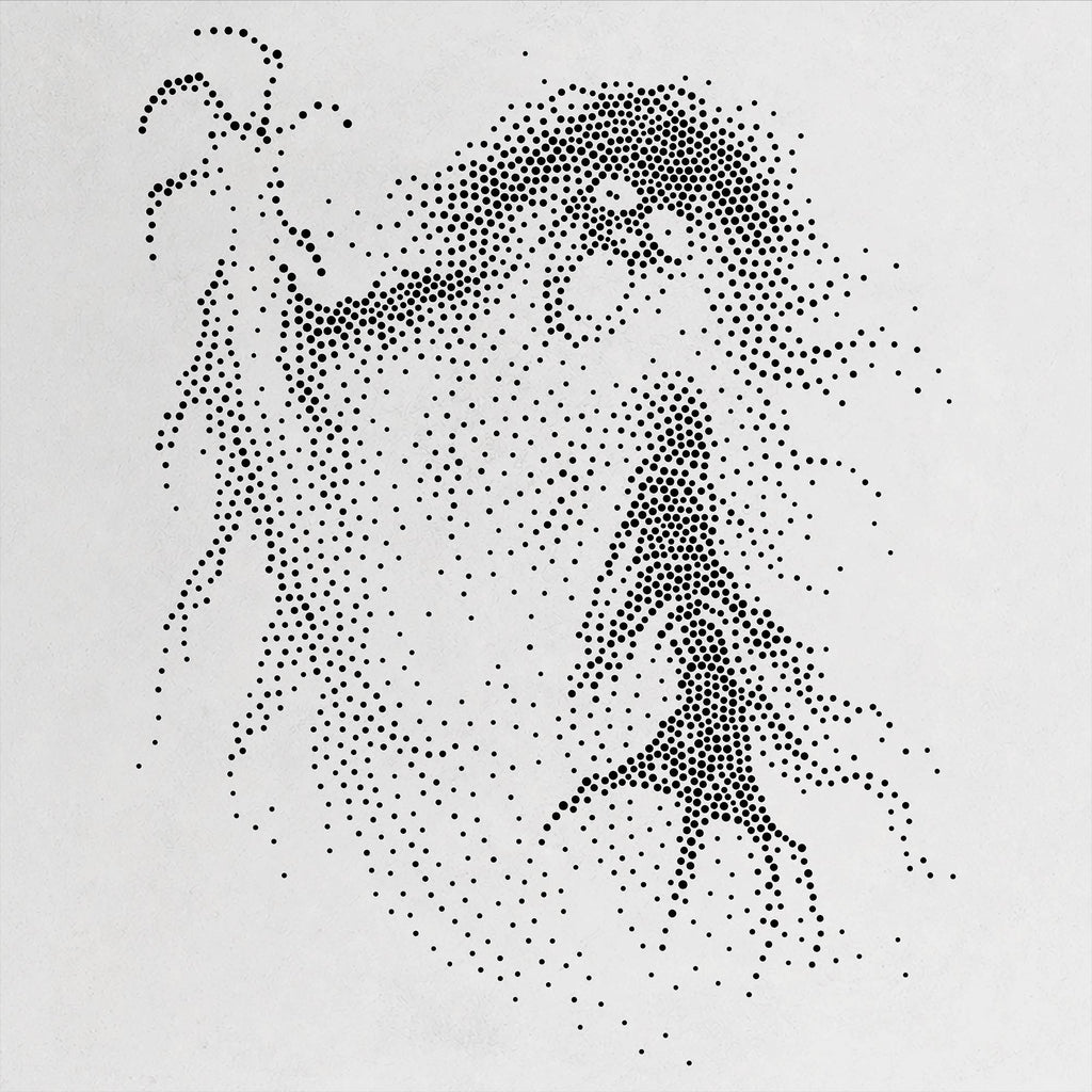 Screaming Banshee Ghost Stipple Art Halloween Stencil | Realistic Mylar Wall Art, Crafts (Large - 300mm / 12" approx)
