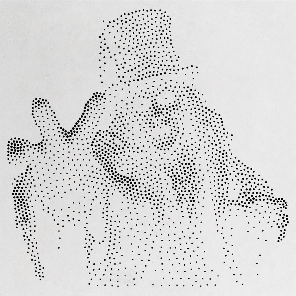 Victorian Ghoul Stipple Art Halloween Stencil | Realistic Mylar Wall Art, Crafts (Large - 300mm / 12" approx)