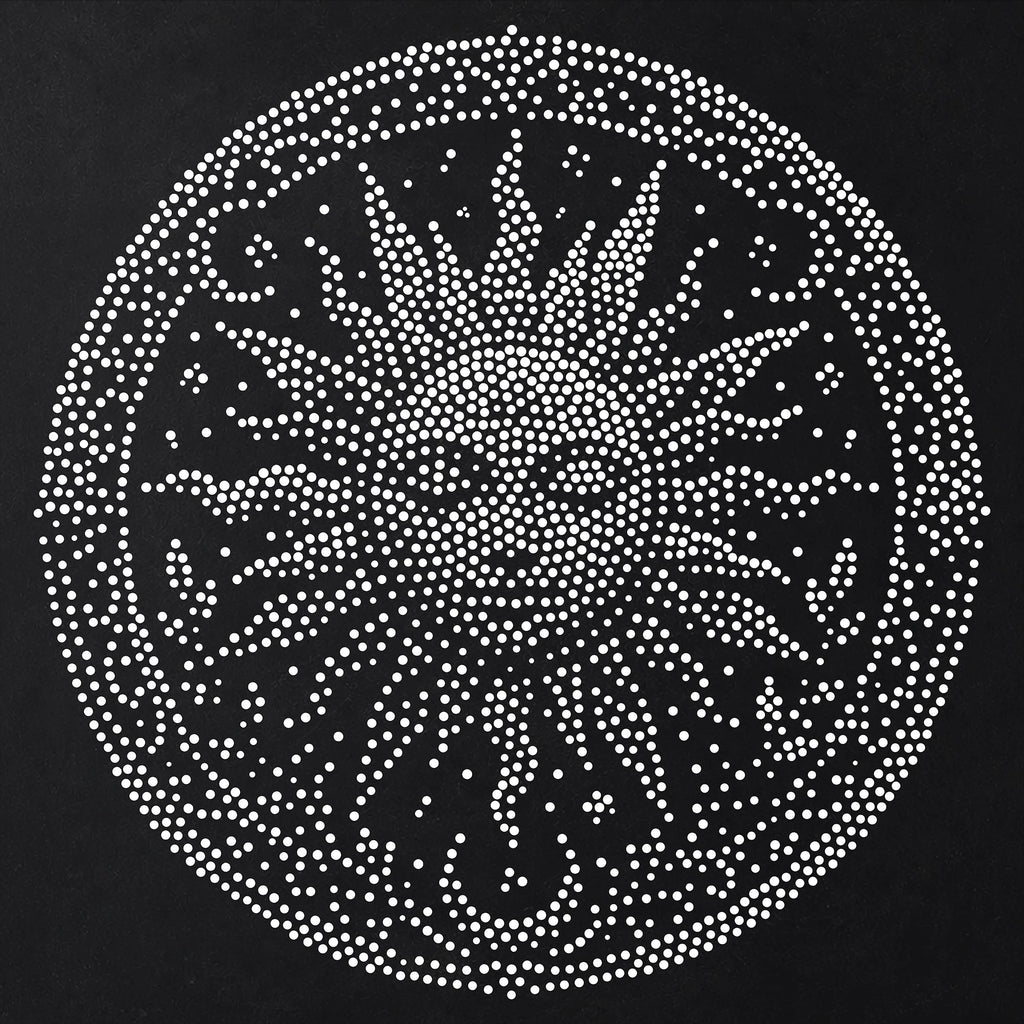 Celestial Sun and Moon Medallion Stipple Art Stencil | Realistic Mylar Wall Art, Crafts (Large - 300mm / 12" approx)