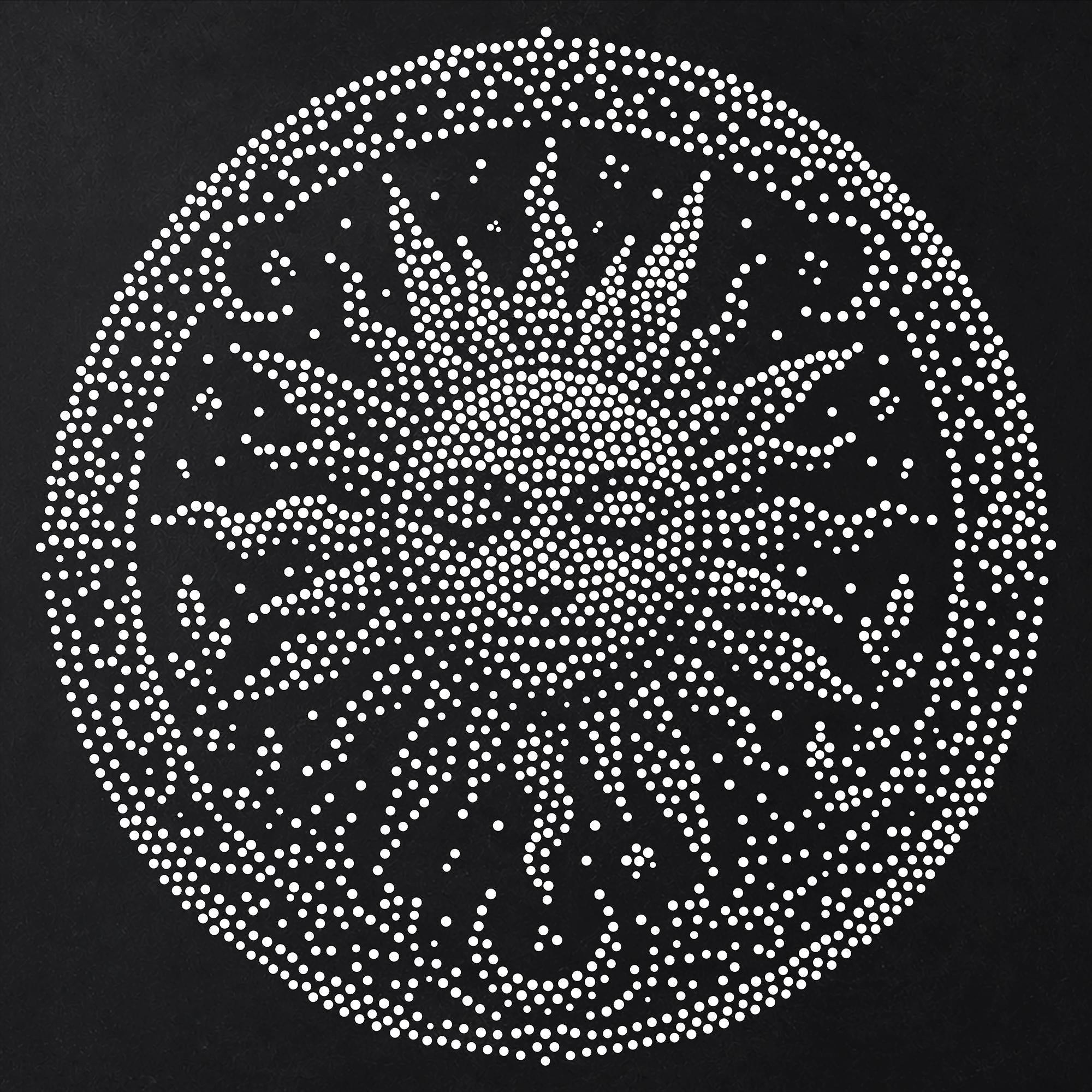 Celestial Sun and Moon Medallion Stipple Art Stencil | Realistic Mylar Wall Art, Crafts (Large - 300mm / 12" approx)