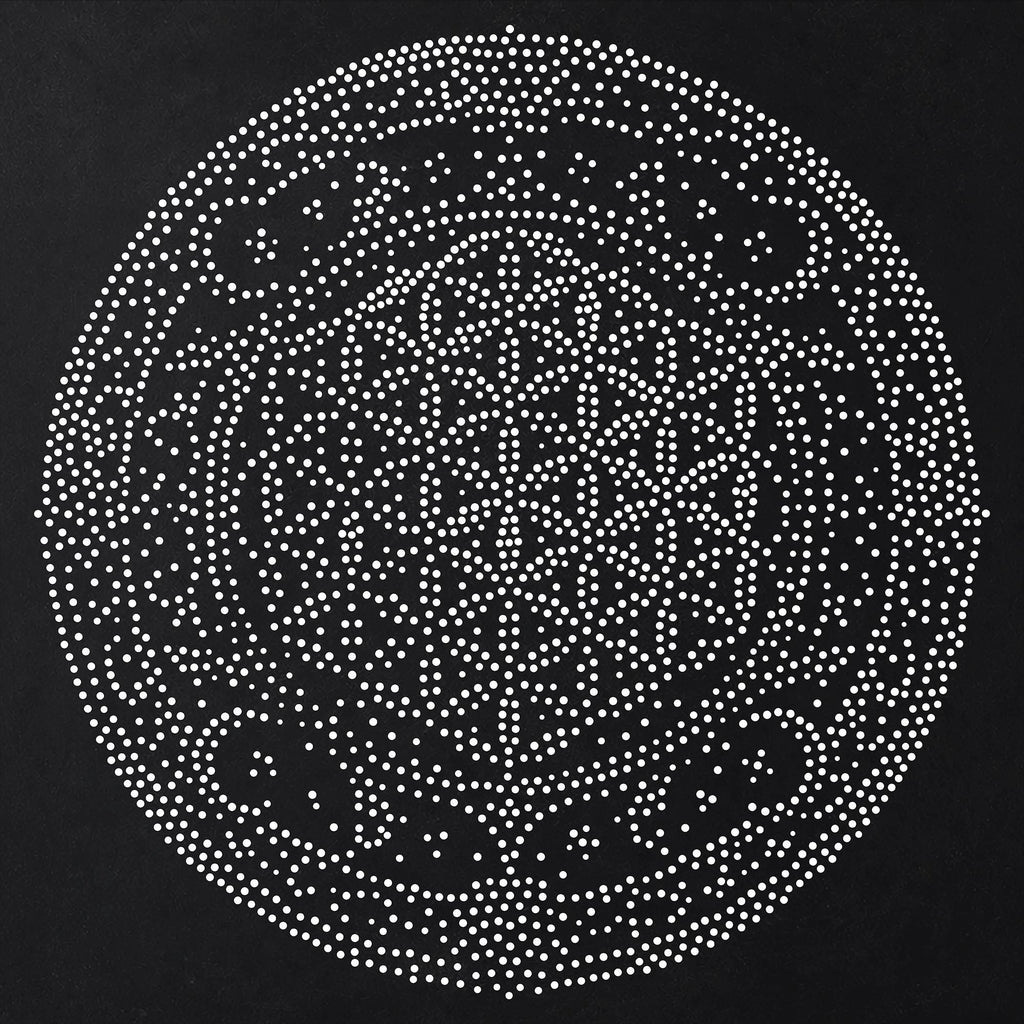 Sacred Geometry Flower Medallion Stipple Art Stencil | Realistic Mylar Wall Art, Crafts (Large - 300mm / 12" approx)