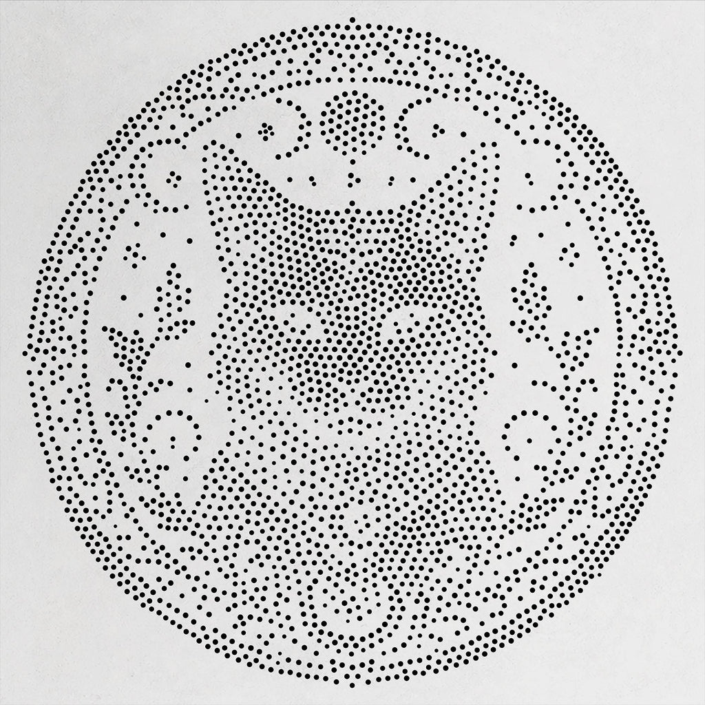 Celestial Cat Medallion Stipple Art Stencil | Realistic Mylar Wall Art, Crafts (Large - 300mm / 12" approx)