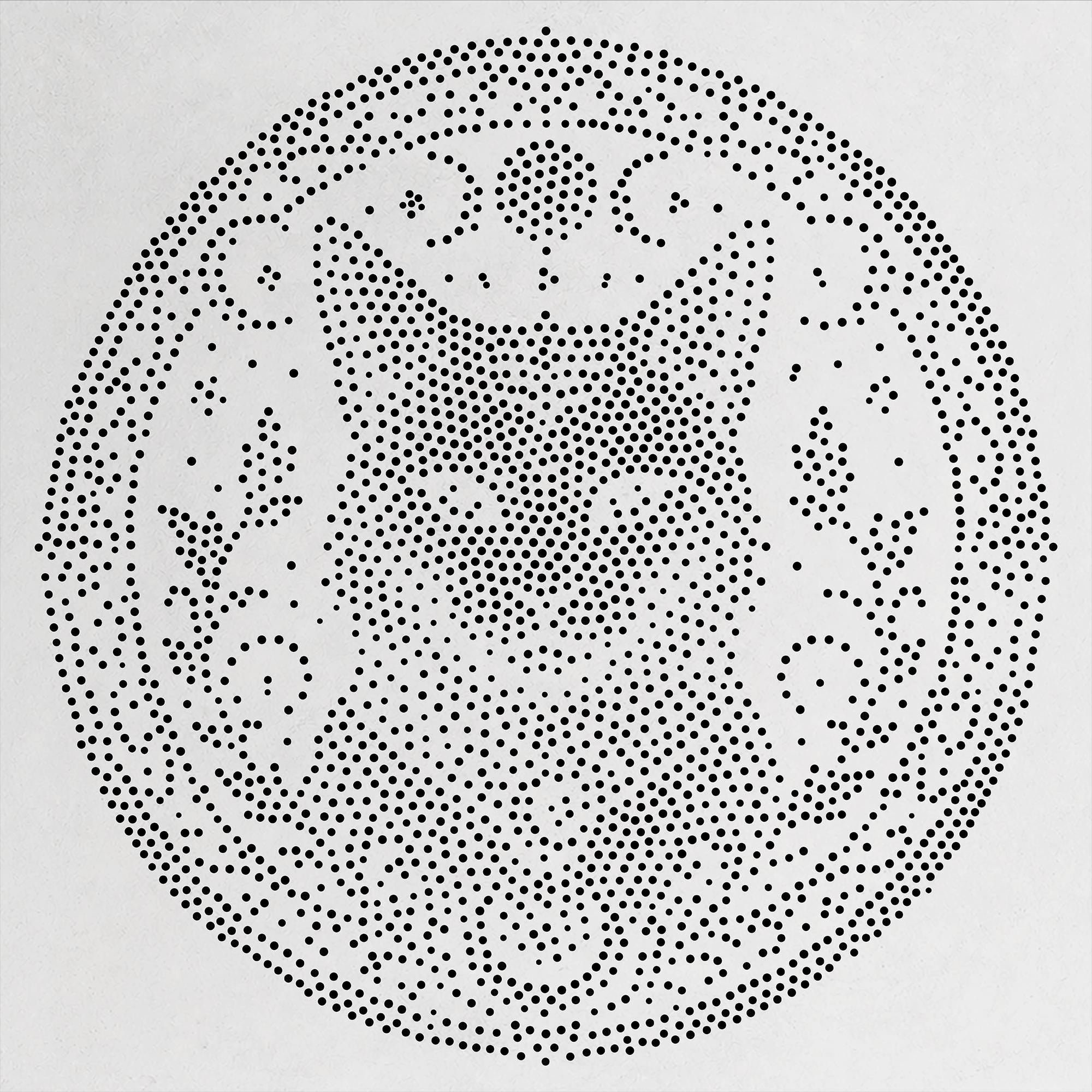 Celestial Cat Medallion Stipple Art Stencil | Realistic Mylar Wall Art, Crafts (Large - 300mm / 12" approx)
