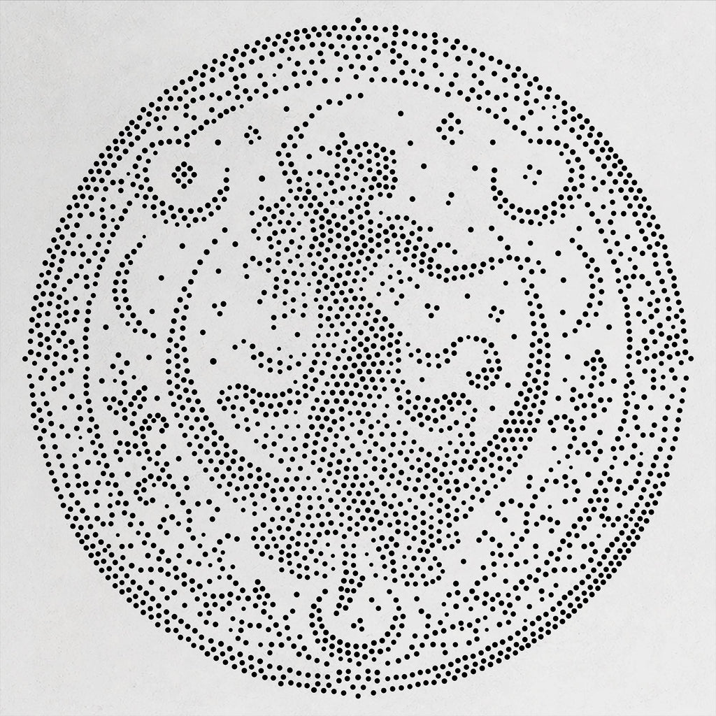 Dancing Woman Medallion Stipple Art Stencil | Realistic Mylar Wall Art, Crafts (Large - 300mm / 12" approx)