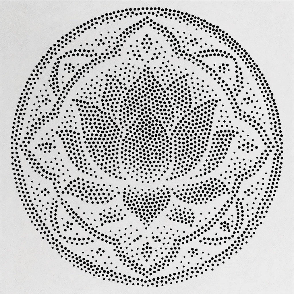 Lotus Flower Mandala Stipple Art Stencil | Realistic Mylar Wall Art, Crafts (Large - 300mm / 12" approx)