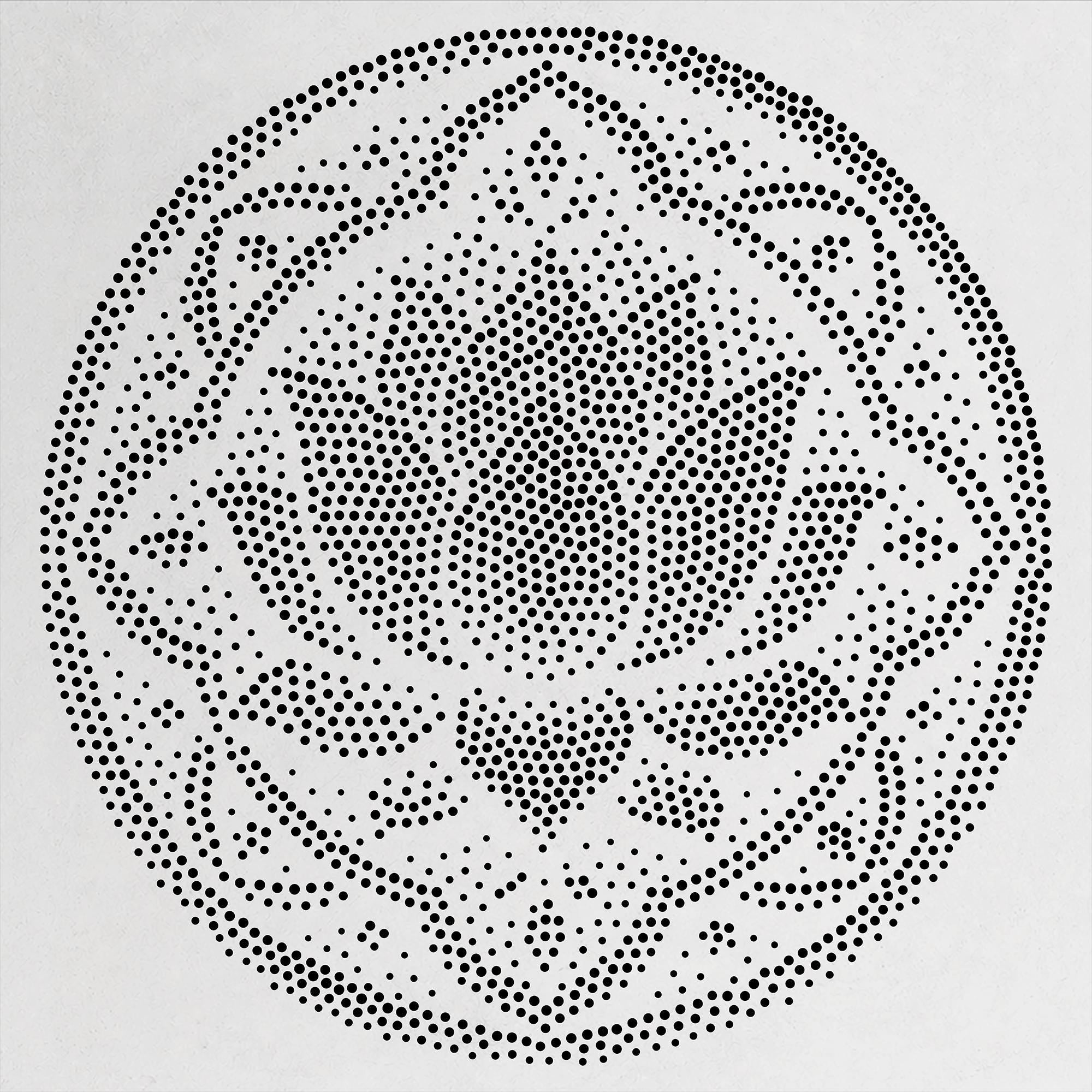 Lotus Flower Mandala Stipple Art Stencil | Realistic Mylar Wall Art, Crafts (Large - 300mm / 12" approx)