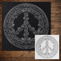 Peace Symbol Medallion Stipple Art Stencil | Realistic Mylar Wall Art, Crafts (Large - 300mm / 12" approx)