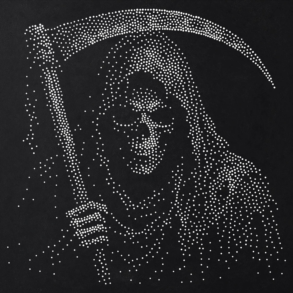 Skeleton Grim Reaper Stipple Art Halloween Stencil | Realistic Mylar Wall Art, Crafts (Large - 300mm / 12" approx)