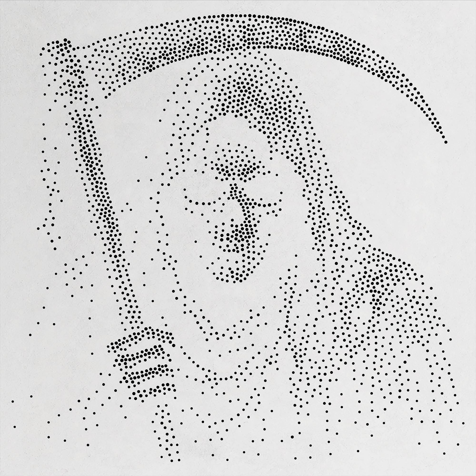 Skeleton Grim Reaper Stipple Art Halloween Stencil | Realistic Mylar Wall Art, Crafts (Large - 300mm / 12" approx)
