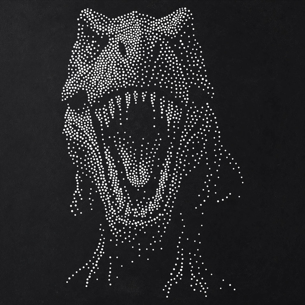 T Rex Dinosaur Stipple Art Stencil | Realistic Mylar Wall Art, Crafts (Large - 300mm / 12" approx)