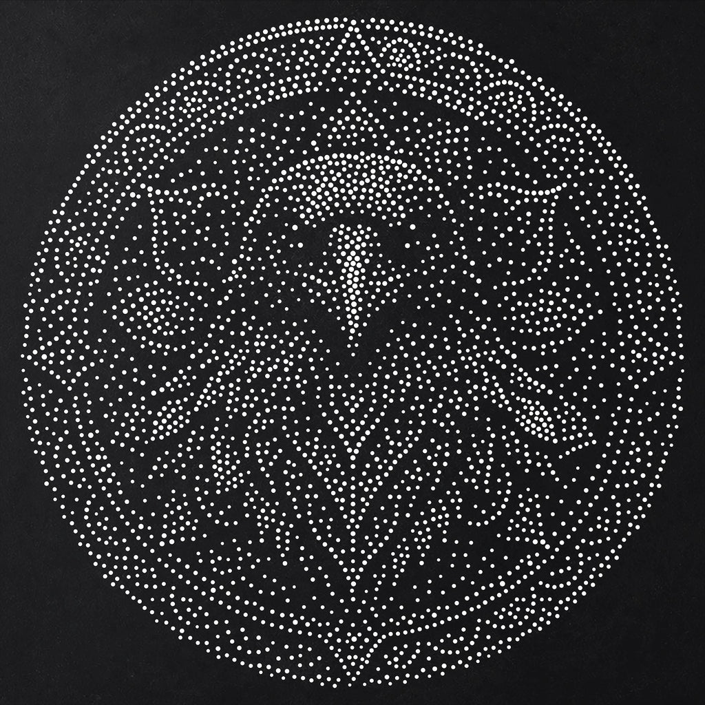 Raven Mandala Stipple Art Stencil | Realistic Mylar Wall Art, Crafts (Large - 300mm / 12" approx)