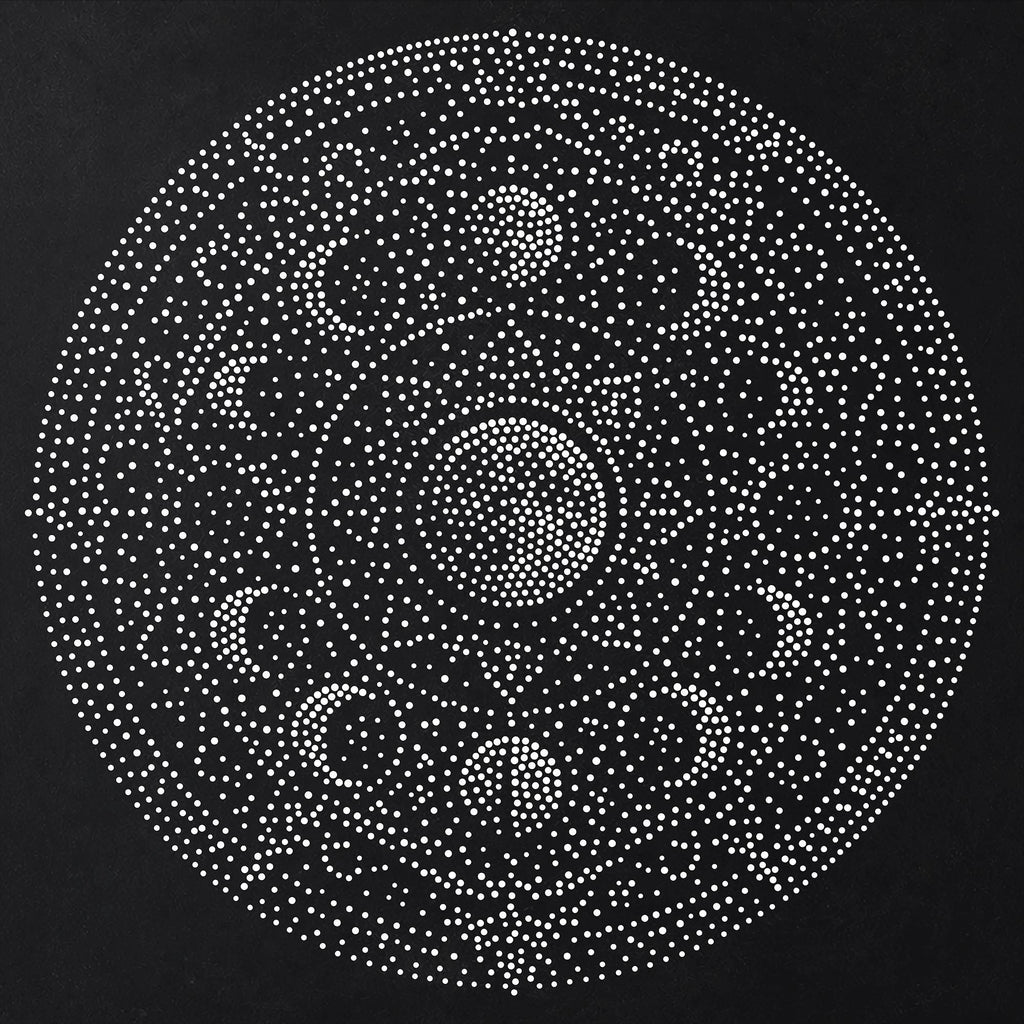 Moon Phases Mandala Stipple Art Stencil | Realistic Mylar Wall Art, Crafts (Large - 300mm / 12" approx)