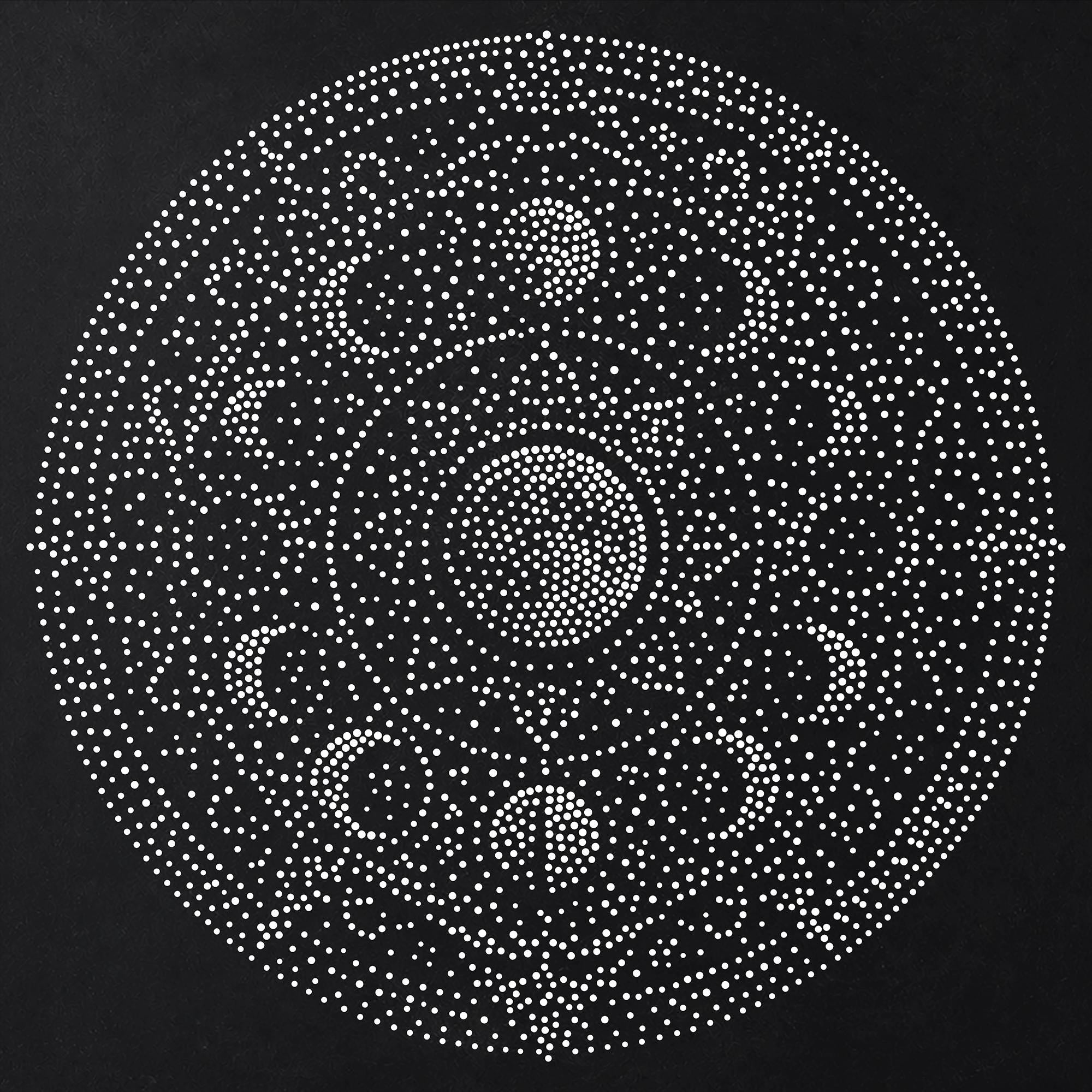 Moon Phases Mandala Stipple Art Stencil | Realistic Mylar Wall Art, Crafts (Large - 300mm / 12" approx)