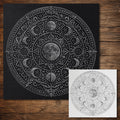 Moon Phases Mandala Stipple Art Stencil | Realistic Mylar Wall Art, Crafts (Large - 300mm / 12" approx)