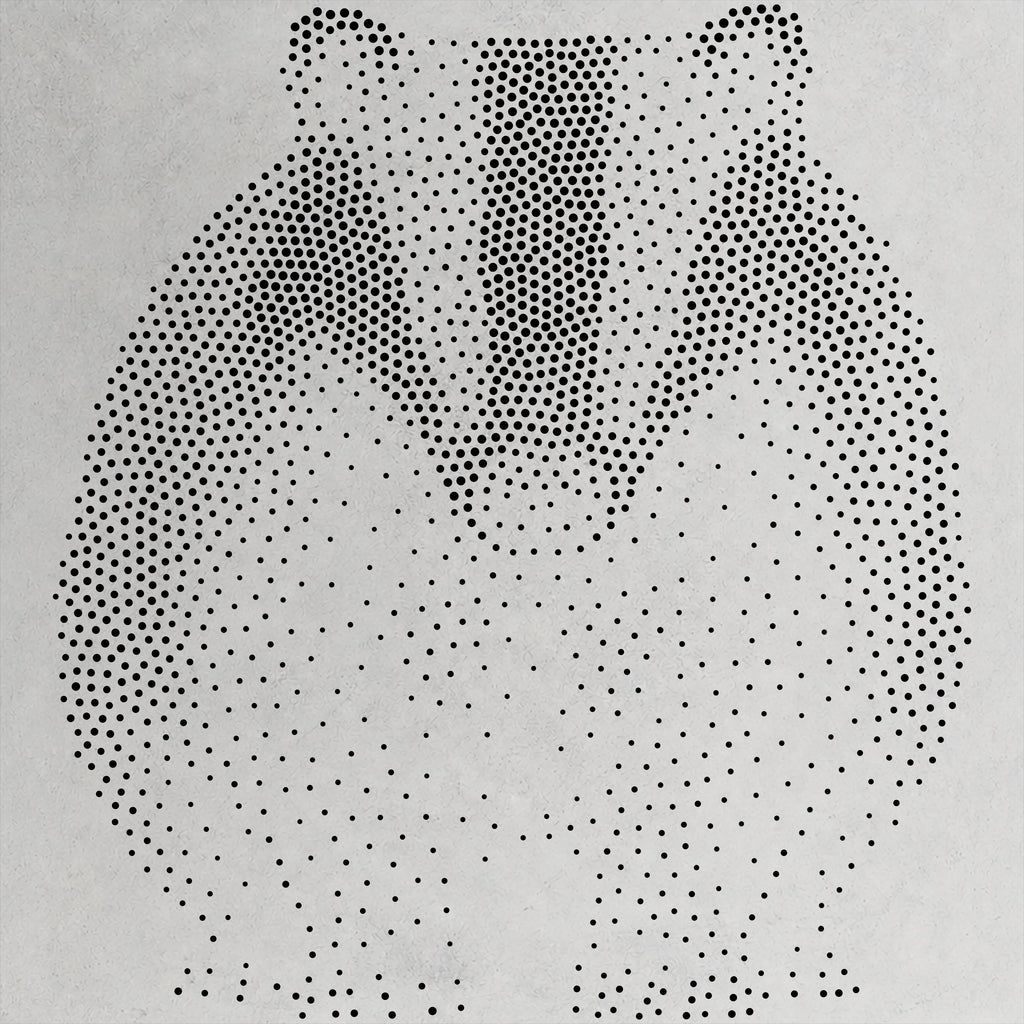 Realistic Badger Stencil | DIY Mylar Wall Art, Stipple Art Crafts (Large - 300mm / 12" approx)