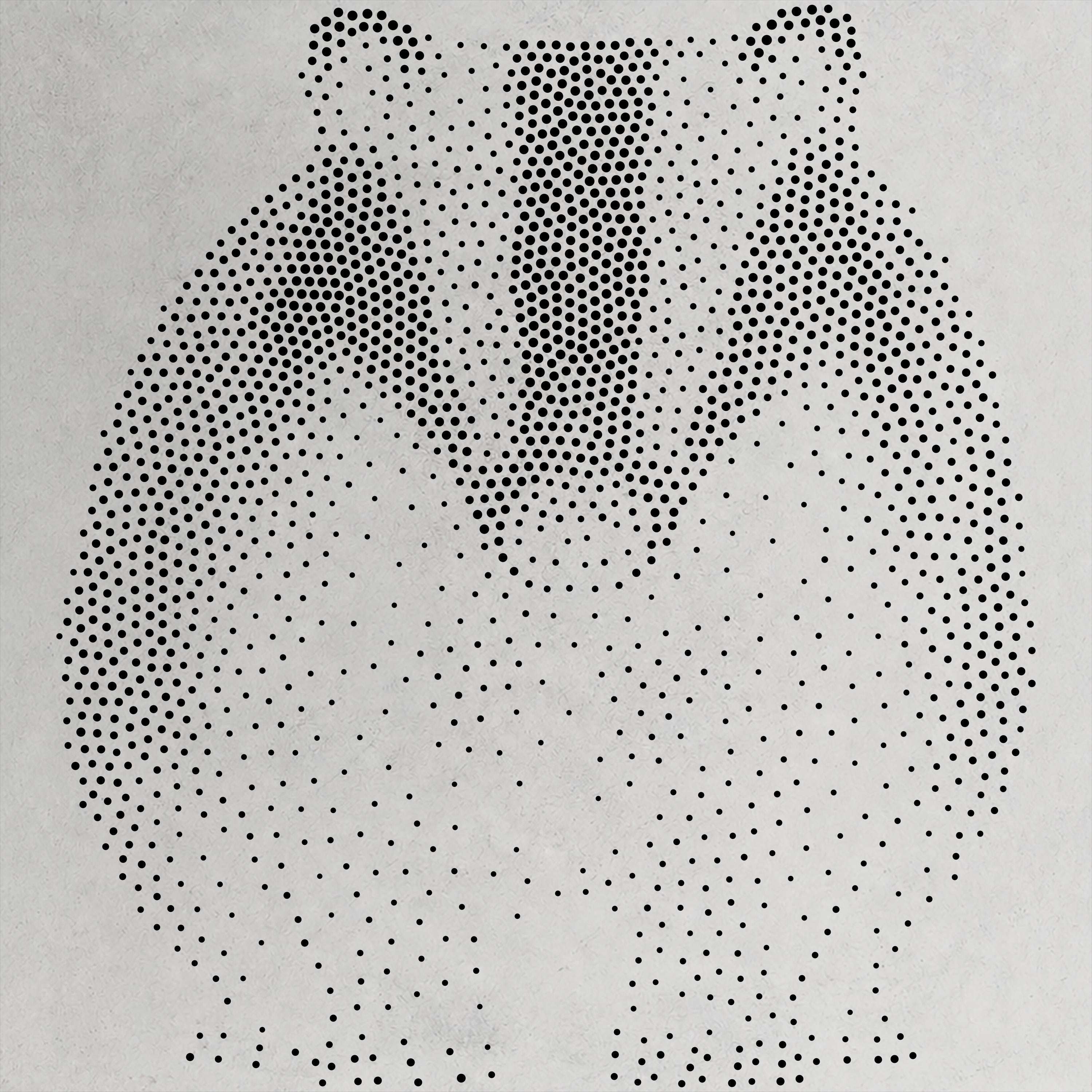 Realistic Badger Stencil | DIY Mylar Wall Art, Stipple Art Crafts (Large - 300mm / 12" approx)