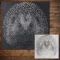 Realistic Hedgehog Stencil | DIY Mylar Wall Art, Stipple Art Crafts (Large - 300mm / 12" approx)