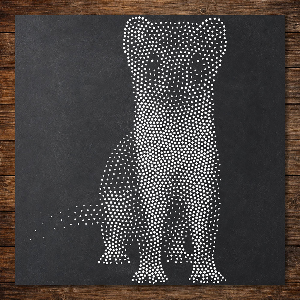 Realistic Stoat Stencil | DIY Mylar Wall Art, Stipple Art Crafts (Large - 300mm / 12" approx)