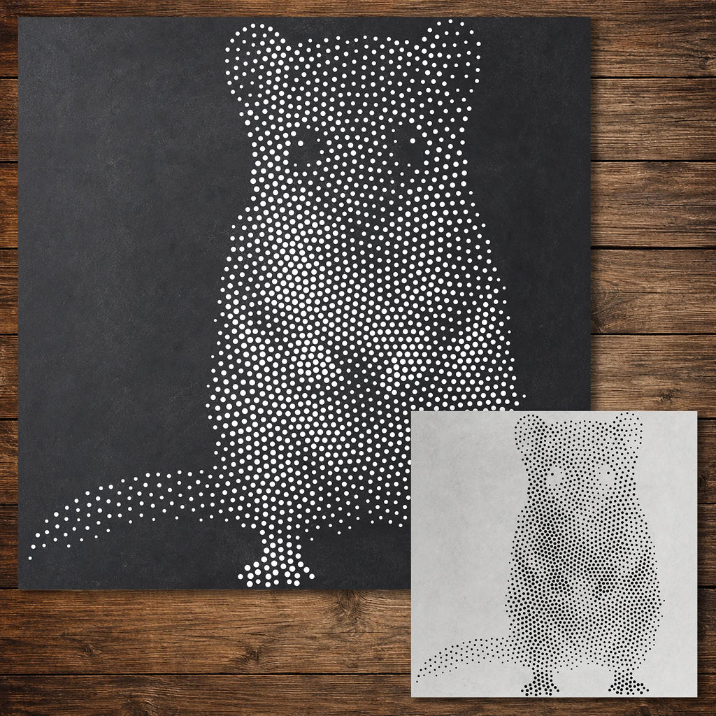 Realistic Dormouse Stencil | Highly Detailed DIY Mylar Wall Art, Stipple Art Crafts (Large - 300mm / 12" approx)
