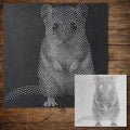 Realistic Dormouse Stencil | Highly Detailed DIY Mylar Wall Art, Stipple Art Crafts (Large - 300mm / 12" approx)
