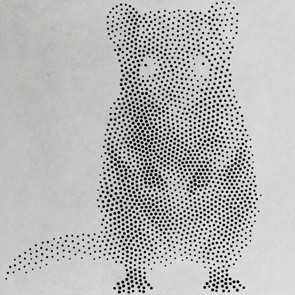 Realistic Dormouse Stencil | Highly Detailed DIY Mylar Wall Art, Stipple Art Crafts (Large - 300mm / 12" approx)