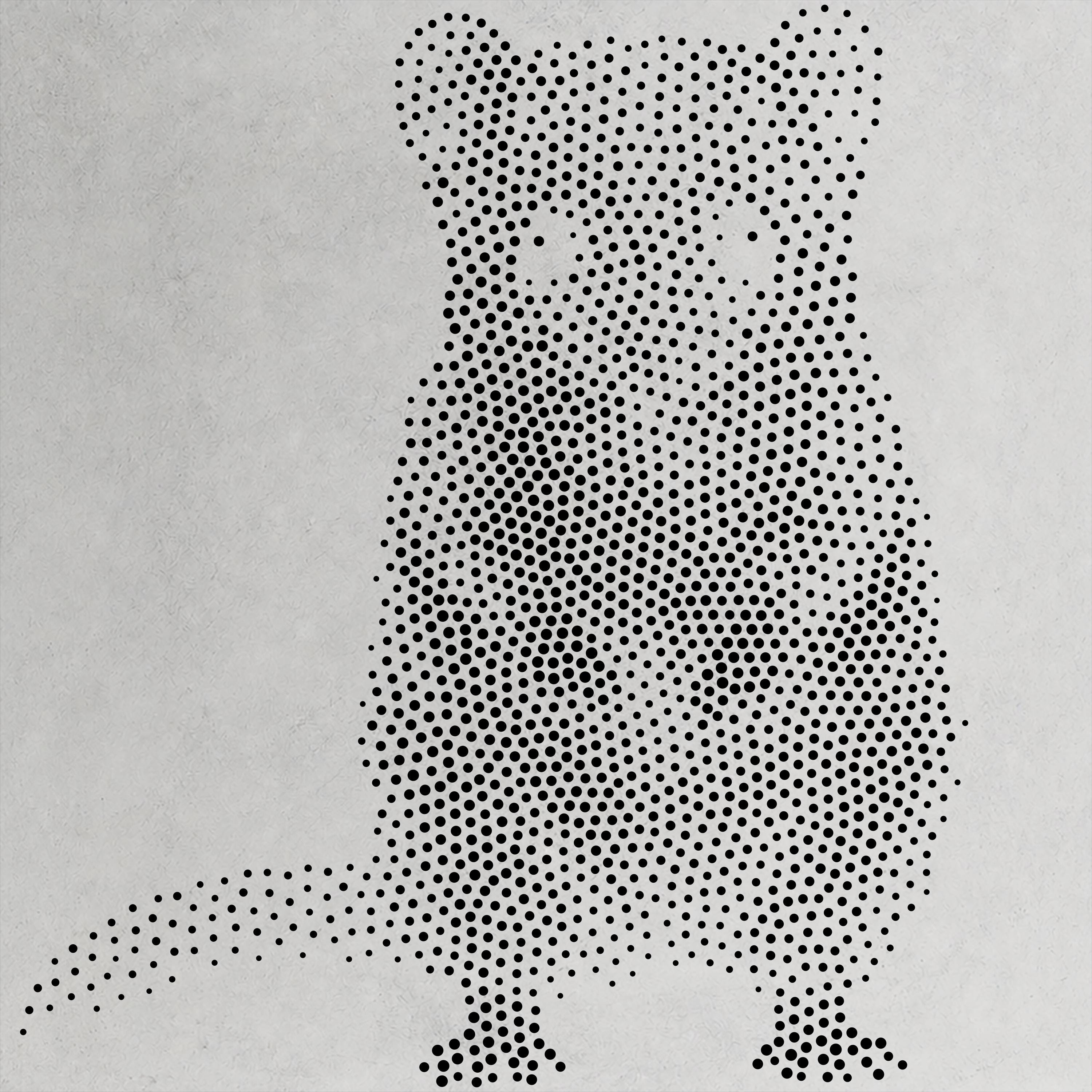 Realistic Dormouse Stencil | Highly Detailed DIY Mylar Wall Art, Stipple Art Crafts (Large - 300mm / 12" approx)