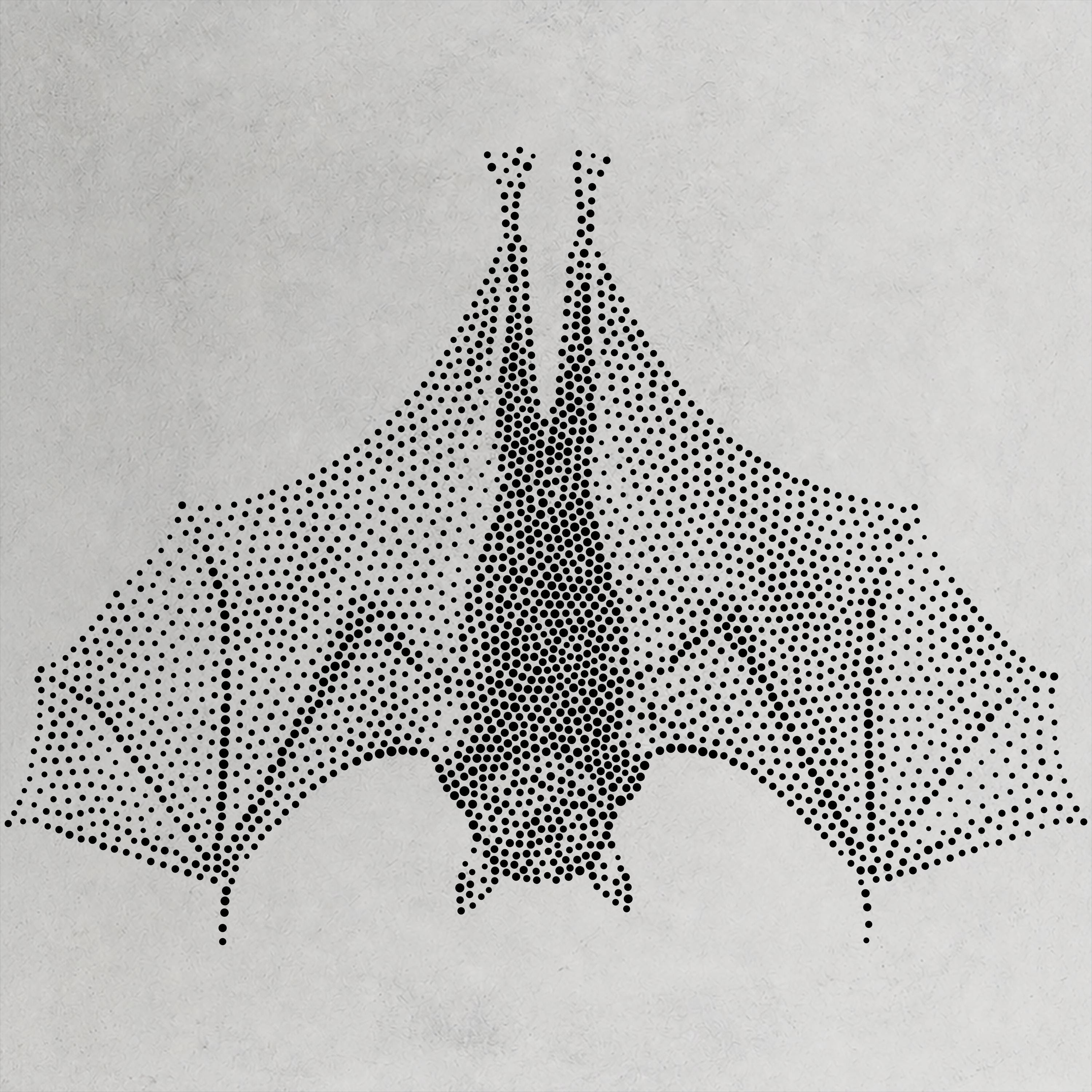 Realistic Bat Stencil | Highly Detailed DIY Mylar Wall Art, Stipple Art Crafts (Large - 300mm / 12" approx)