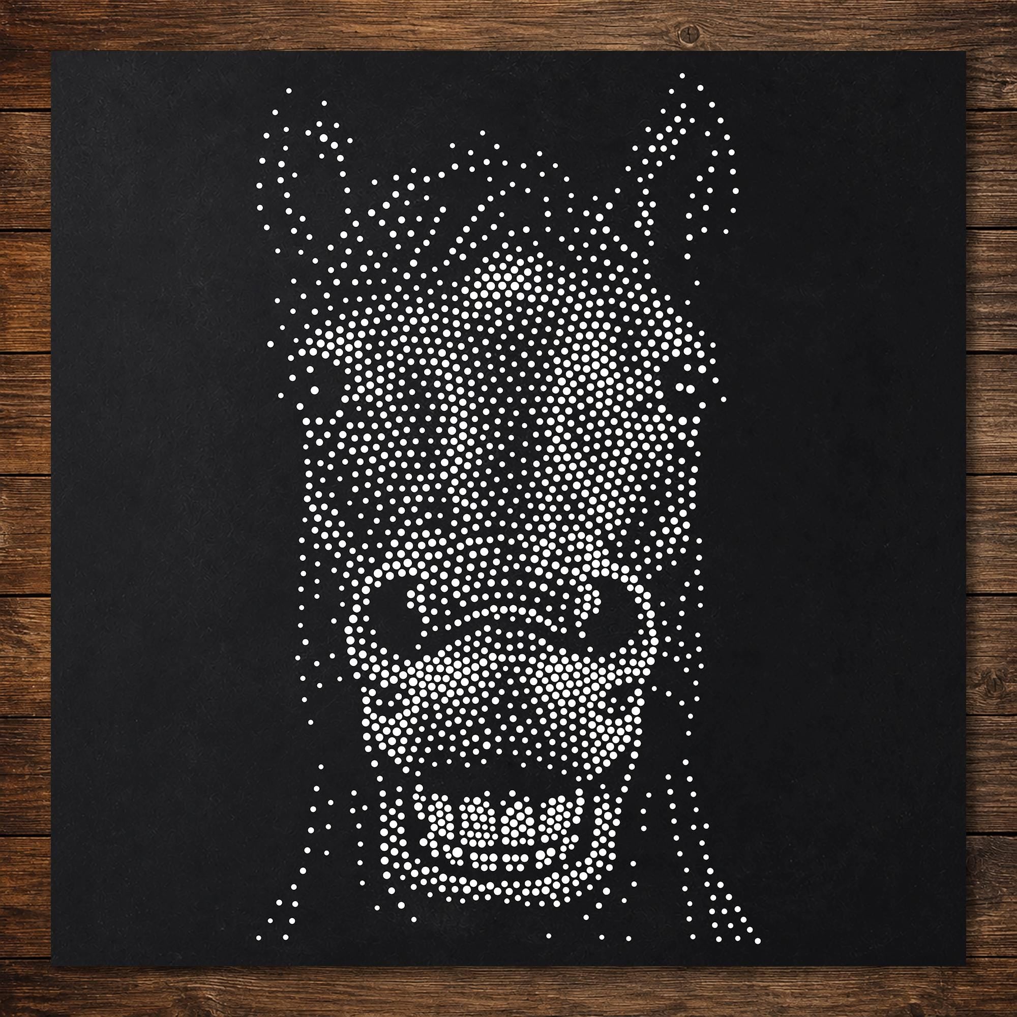 Funny Horse Stencil | Realistic & Highly Detailed DIY Mylar Wall Art, Stipple Art Crafts (Large - 300mm / 12" approx)