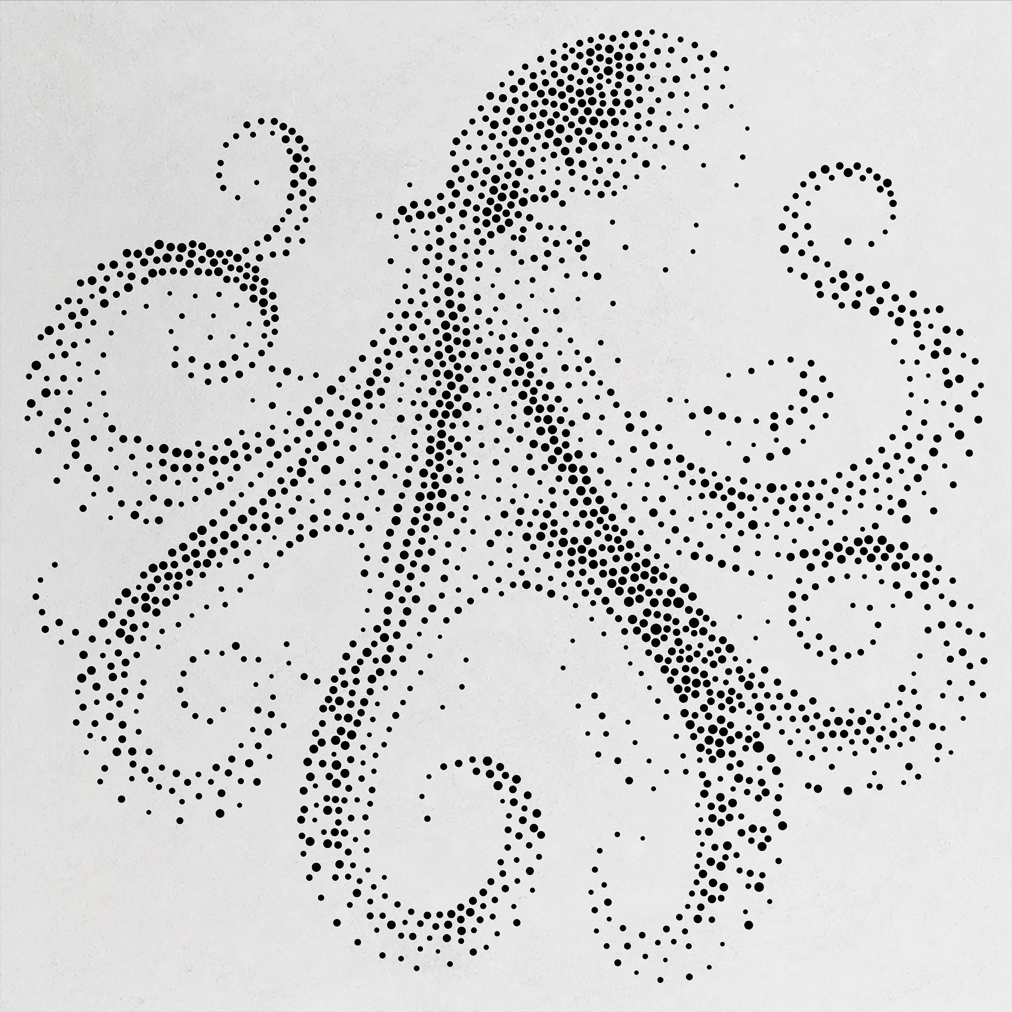 Octopus Stipple Art Stencil | Realistic Mylar Wildlife Wall Art Crafts (Large - 300mm / 12" approx)