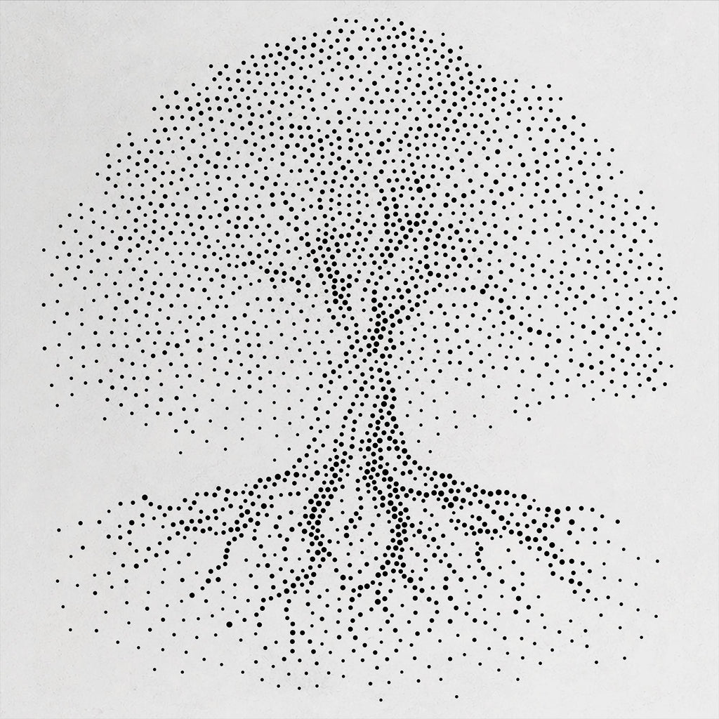 Tree of Life Stencil | Realistic Celtic Stipple Art, Reusable Mylar (Large - 300mm / 12" approx)