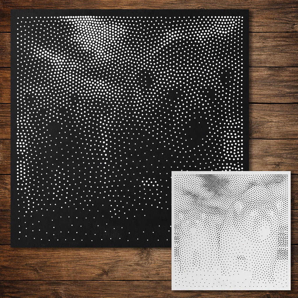 Polar Bear Stipple Art Mylar Stencil | Realistic Wildlife Wall Crafts (Large - 300mm / 12" approx)