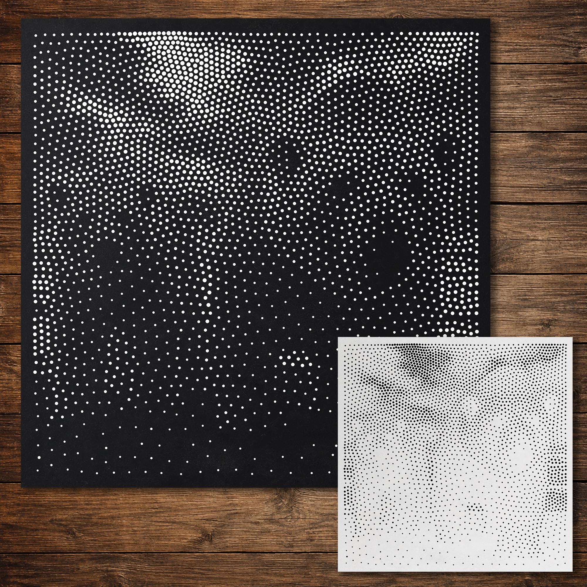 Polar Bear Stipple Art Mylar Stencil | Realistic Wildlife Wall Crafts (Large - 300mm / 12" approx)