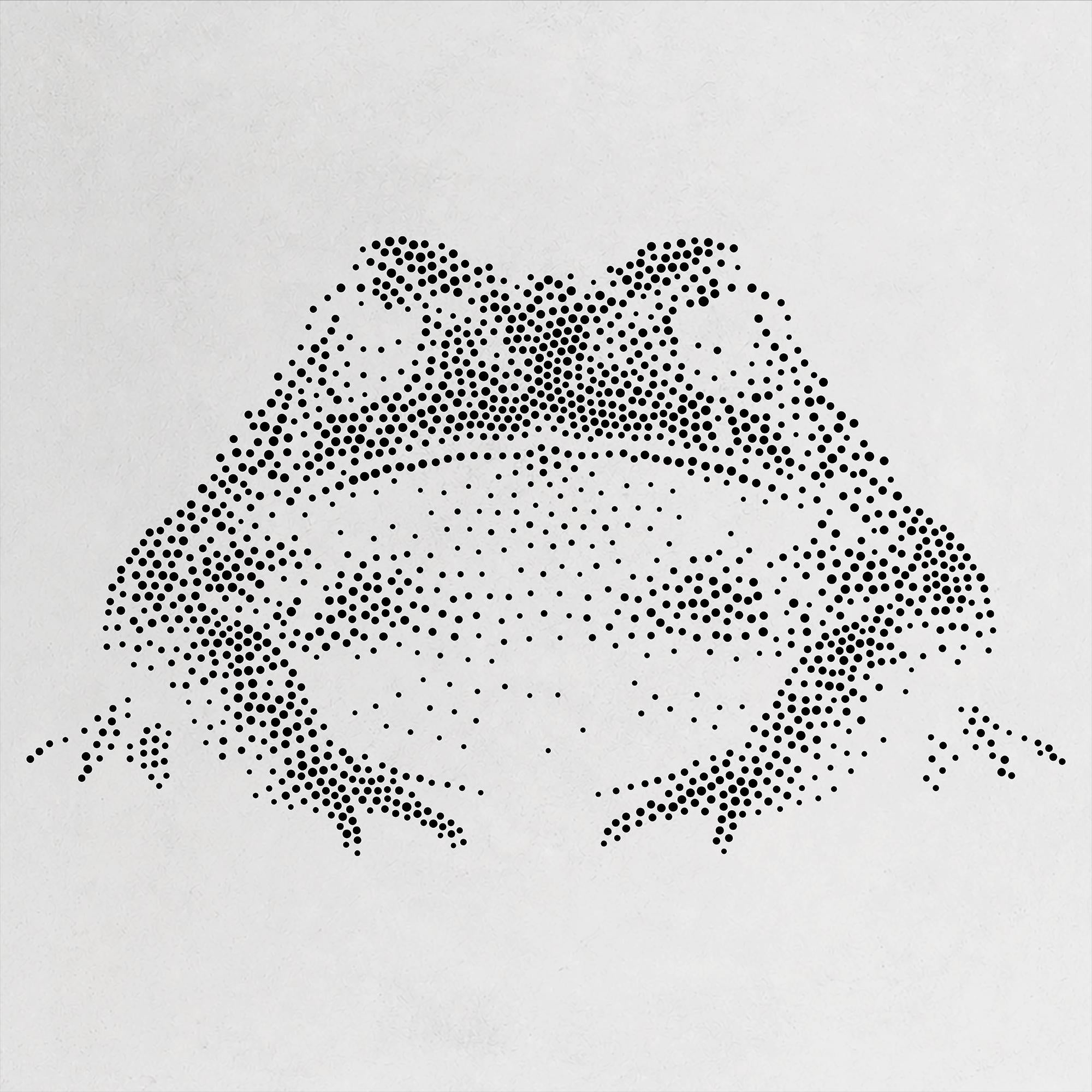 Realistic Toad Stipple Art Stencil | Reusable Mylar Wall Crafts (Large - 300mm / 12" approx)