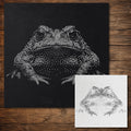 Realistic Toad Stipple Art Stencil | Reusable Mylar Wall Crafts (Large - 300mm / 12" approx)