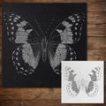 Butterfly Stipple Art Stencil | Realistic Mylar Wall Art, Crafts (Large - 300mm / 12" approx)