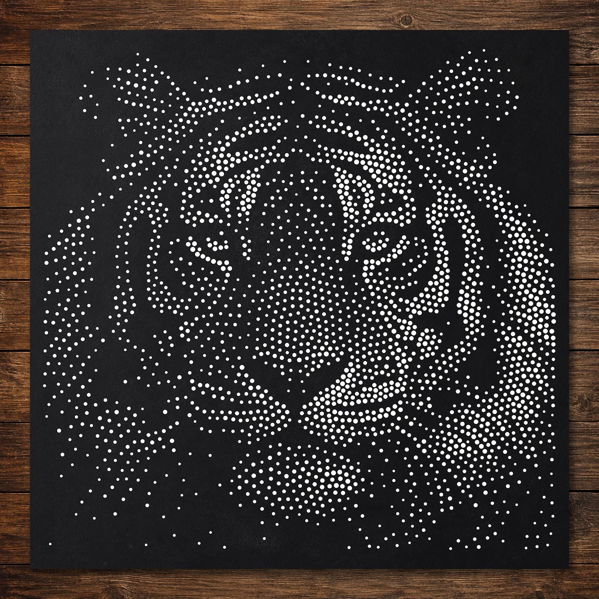 Realistic Tiger Stipple Art Stencil | Reusable Mylar Wall Art, Crafts (Large - 300mm / 12" approx)