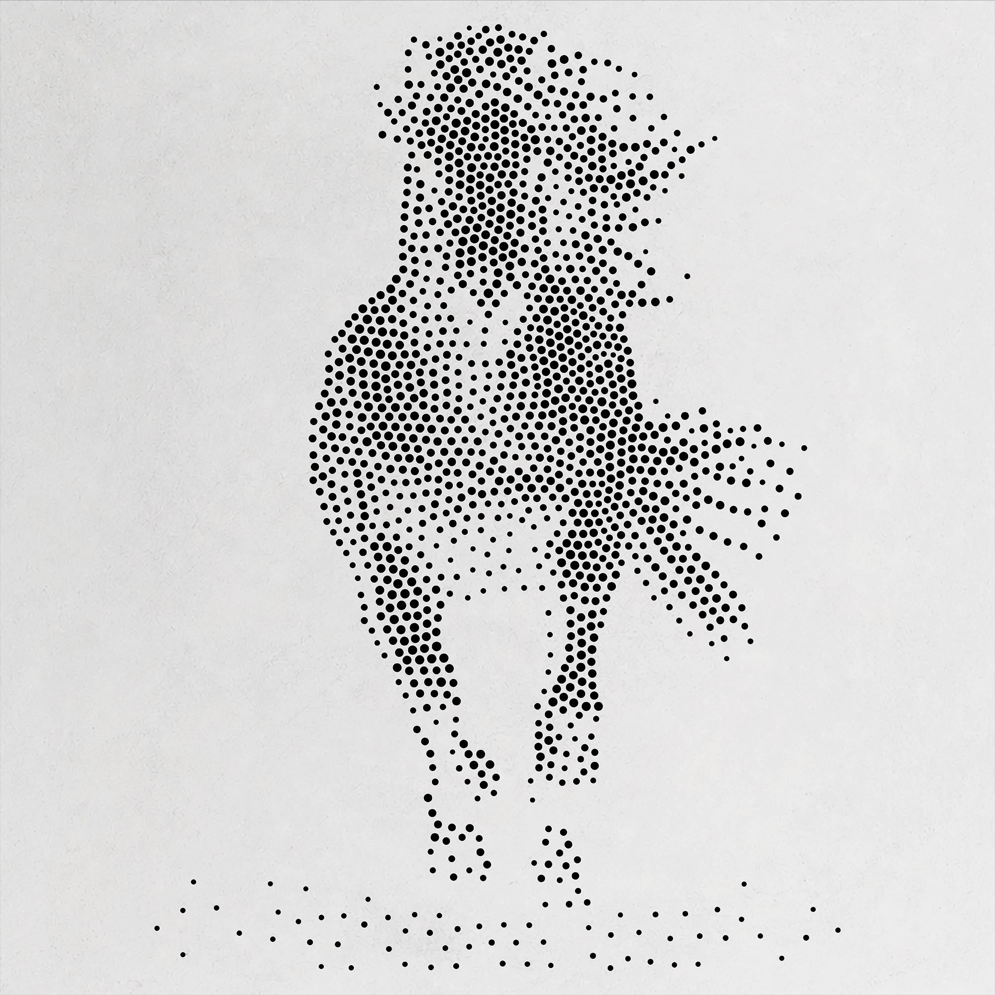 Galloping Horse Stipple Art Mylar Stencil | Realistic Wildlife Wall Crafts (Large - 300mm / 12" approx)