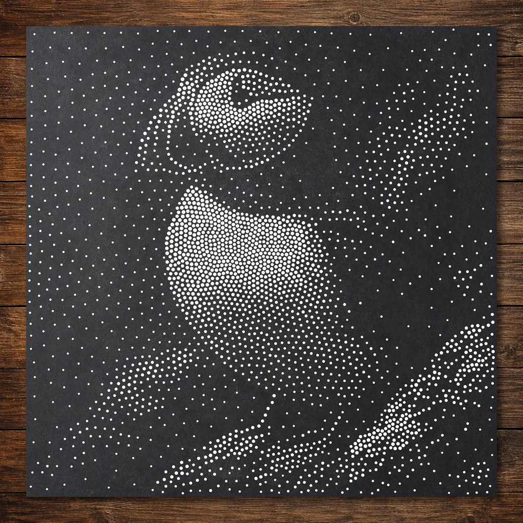 Puffin Stencil | Realistic Highly Detailed DIY Mylar Wall Art, Stipple Art Crafts (Large - 300mm / 12" approx)