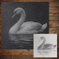 Swan Stencil | Realistic Highly Detailed DIY Mylar Wall Art, Stipple Art Crafts (Large - 300mm / 12" approx)