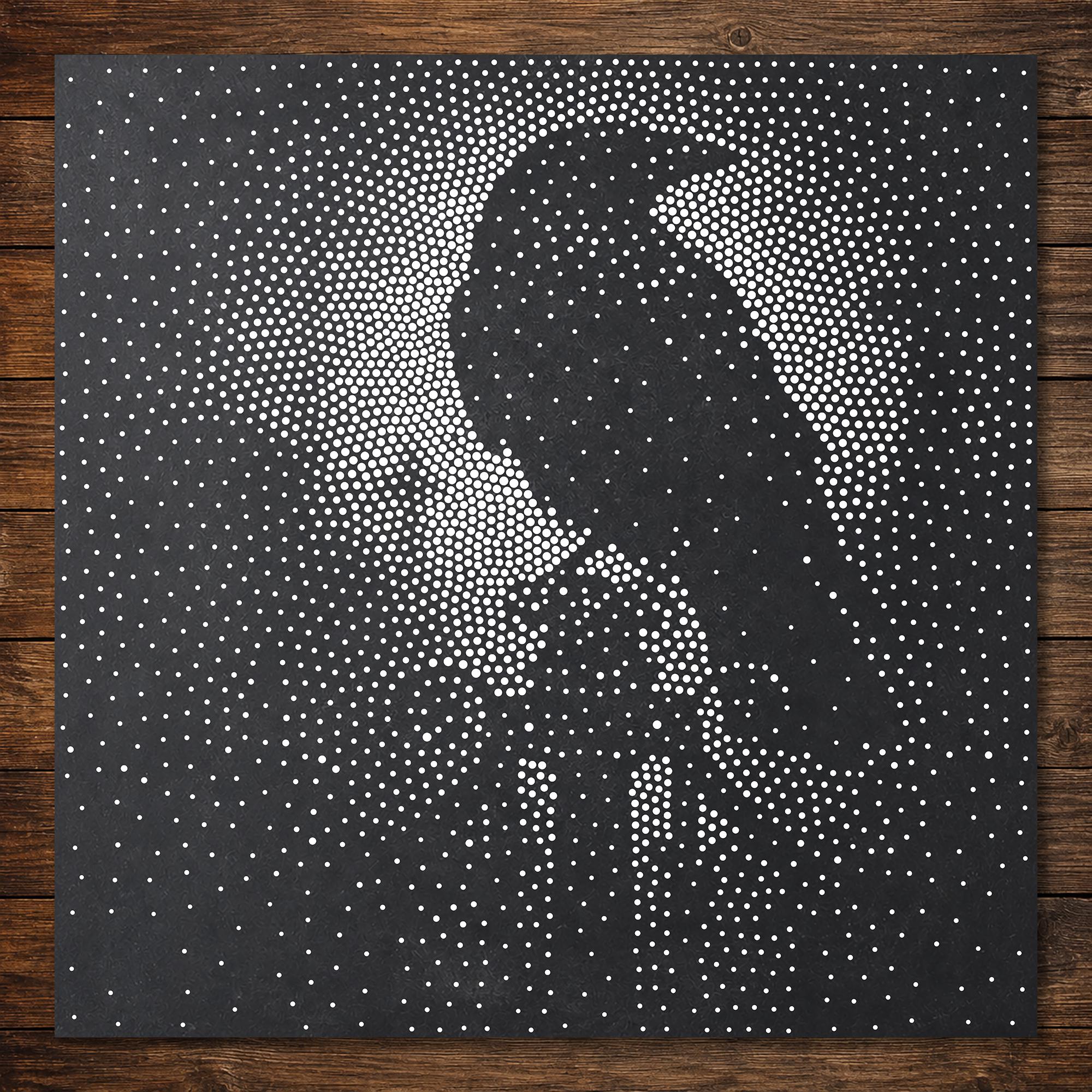 Raven on Church Gate Stencil | Realistic Highly Detailed DIY Mylar Wall Art, Stipple Art Crafts (Large - 300mm / 12" approx)