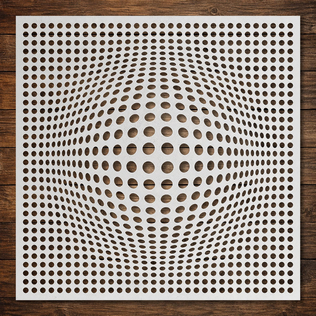 Geometric Grid #2 Stencil reusable Mylar stencil, 300 x 300 mm