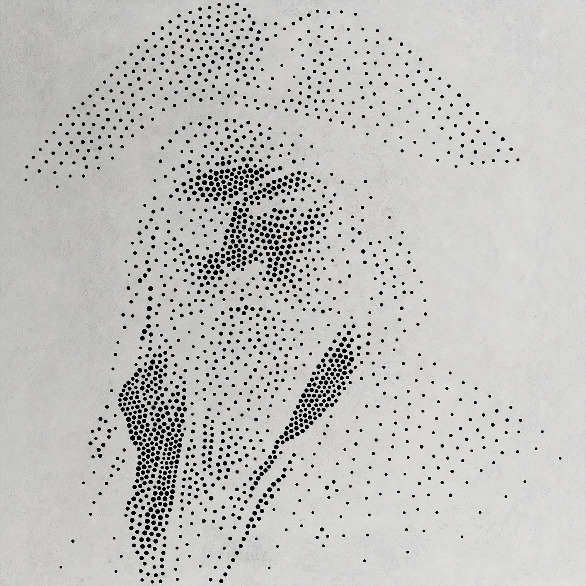 Pirate Face Portrait #1 Stencil | Realistic Highly Detailed DIY Mylar Wall Art, Stipple Art Crafts (Large - 300mm / 12" approx)