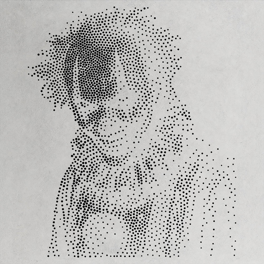 Carnival Clown Halloween Stencil | Realistic Mylar Stipple Wall Art, Crafts (Large - 300mm / 12" approx)