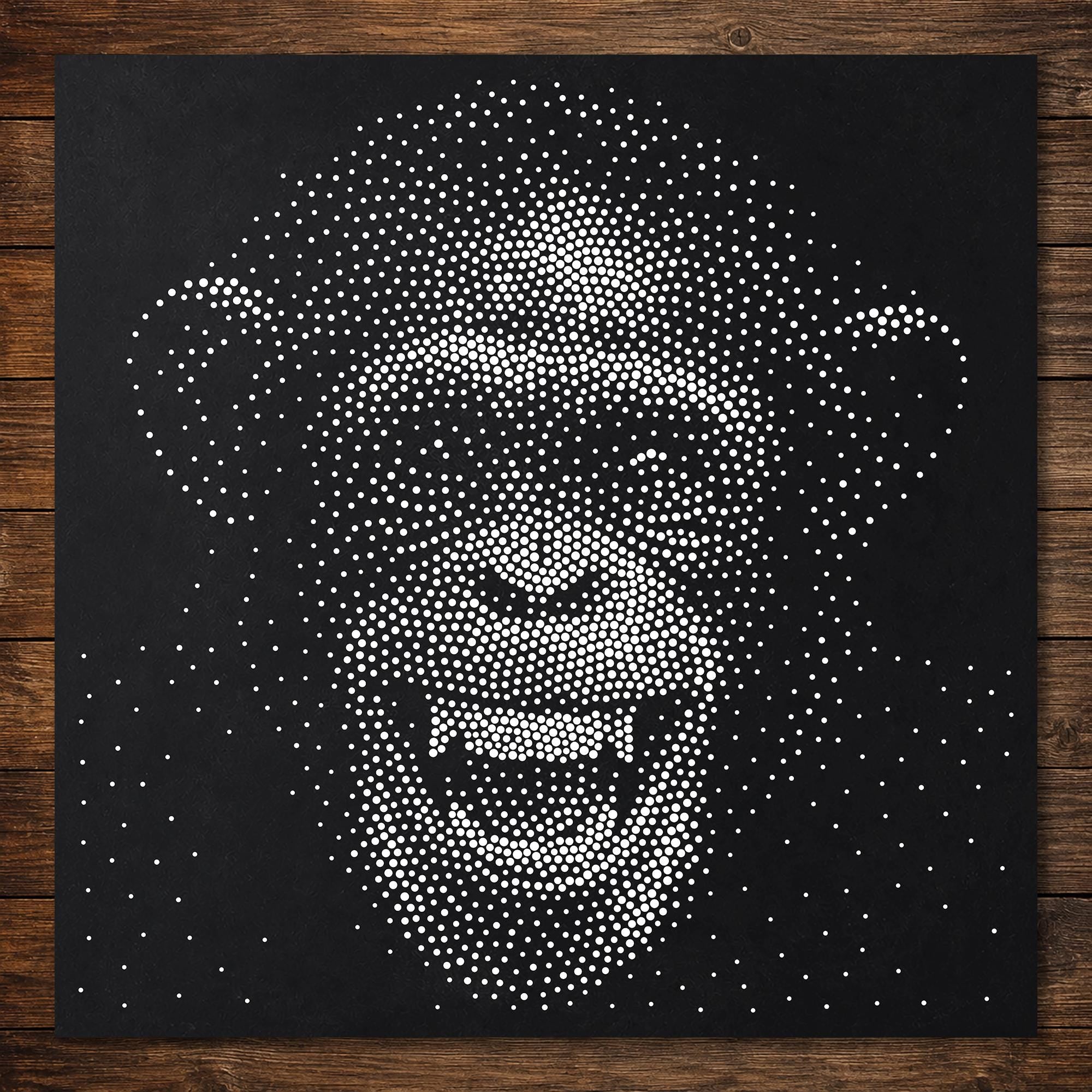 Chimpanzee Stencil #2 | Realistic & Highly Detailed DIY Mylar Wall Art, Stipple Art Crafts (Large - 300mm / 12" approx)