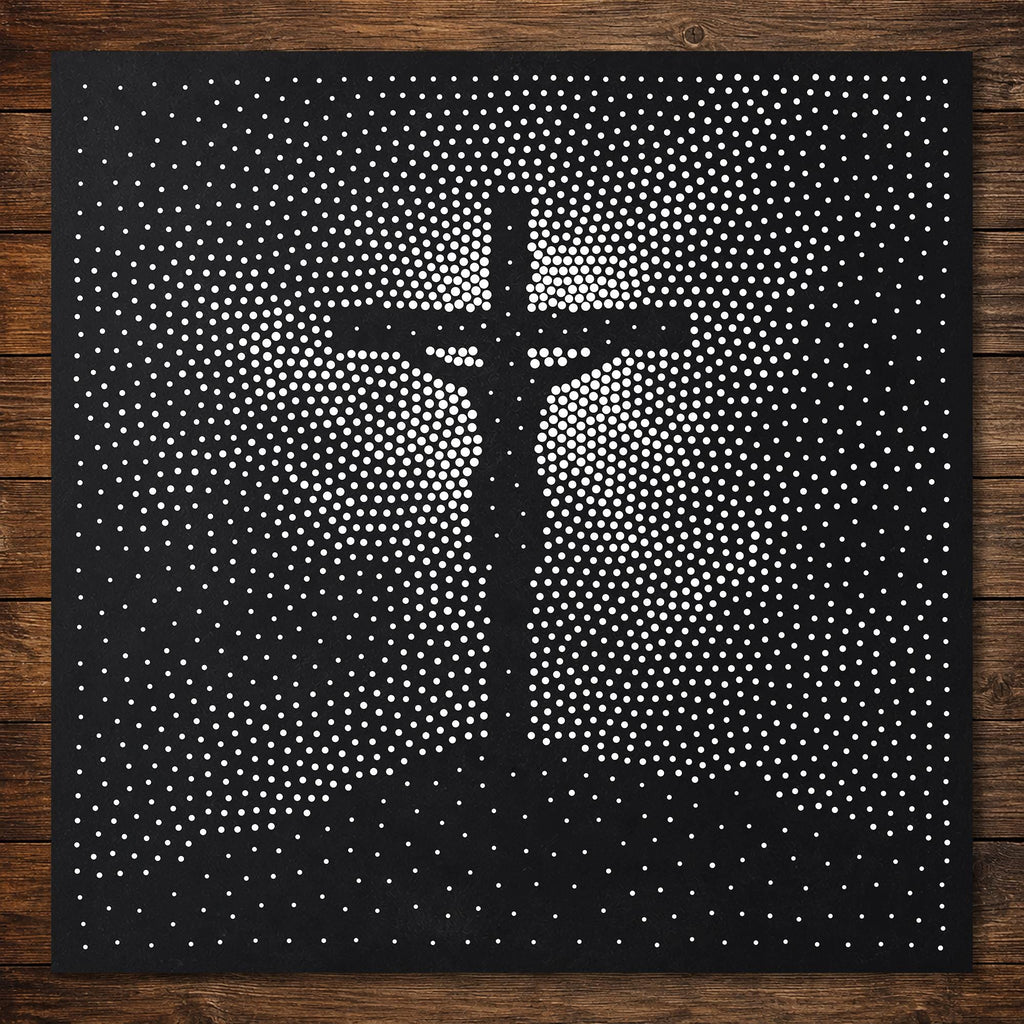 Jesus Christ on Cross Stencil | Realistic & Highly Detailed DIY Mylar Wall Art, Stipple Art Crafts (Large - 300mm / 12" approx)
