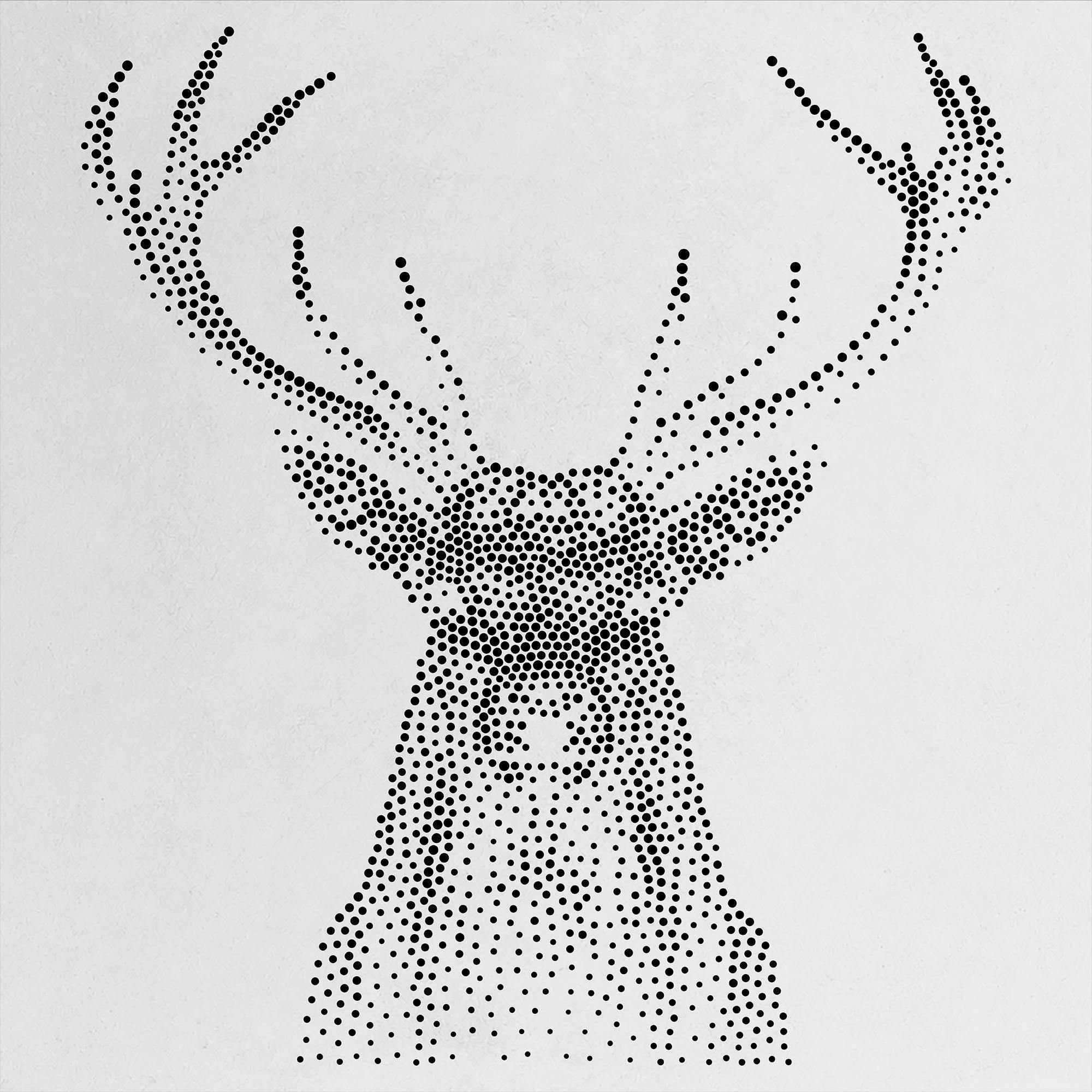 Stag Deer Stencil | Realistic & Highly Detailed DIY Mylar Wall Art, Stipple Art Crafts (Large - 300mm / 12" approx)