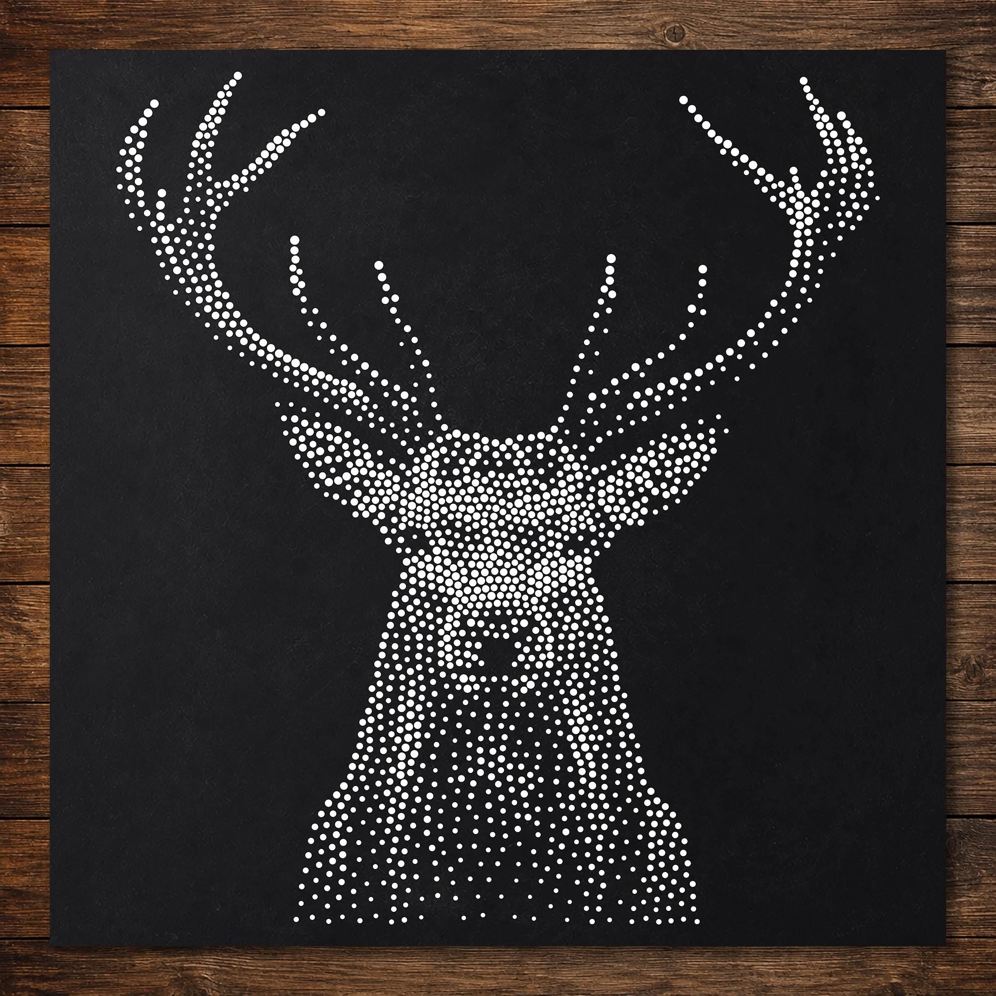 Stag Deer Stencil | Realistic & Highly Detailed DIY Mylar Wall Art, Stipple Art Crafts (Large - 300mm / 12" approx)