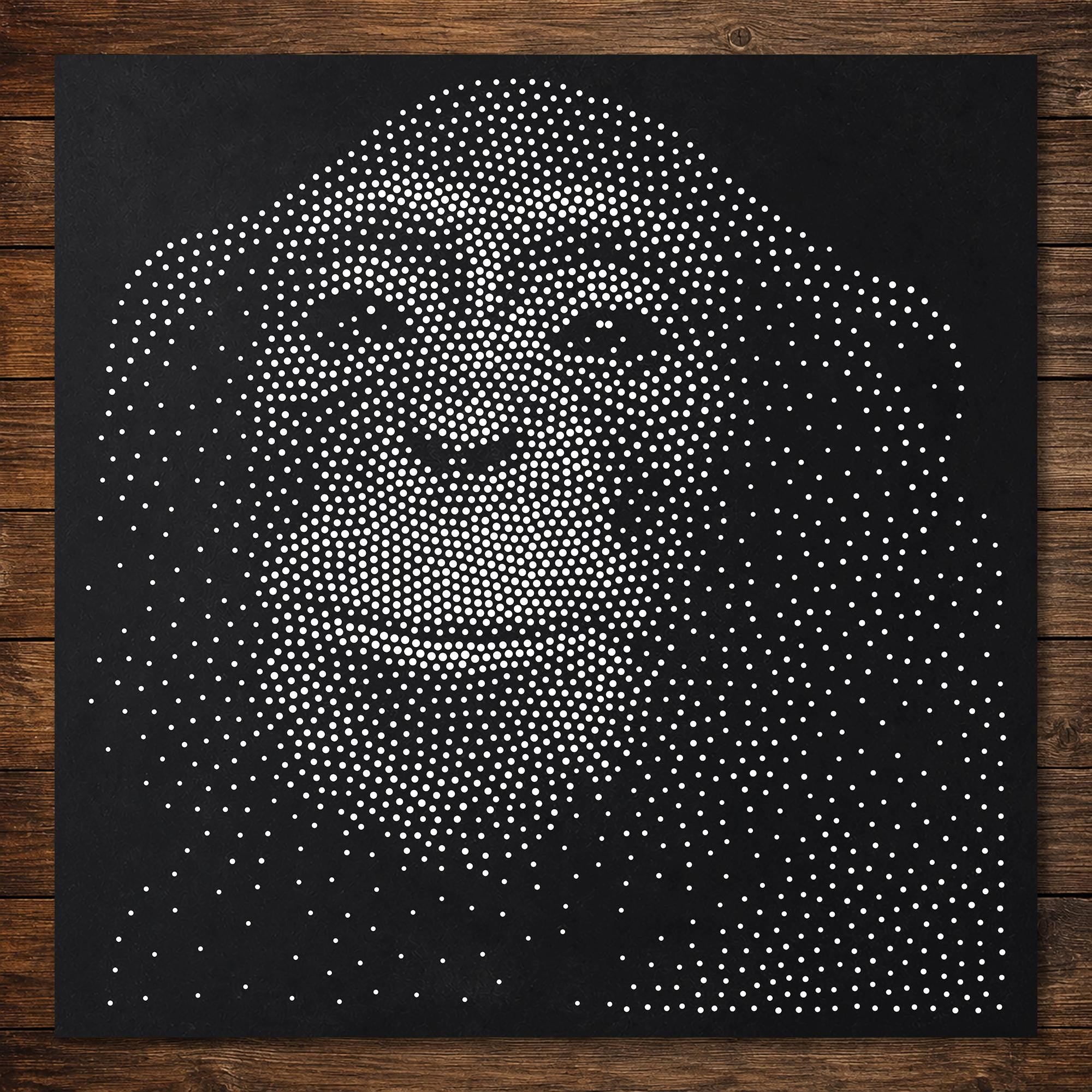Chimpanzee Stencil #3 | Realistic & Highly Detailed DIY Mylar Wall Art, Stipple Art Crafts (Large - 300mm / 12" approx)